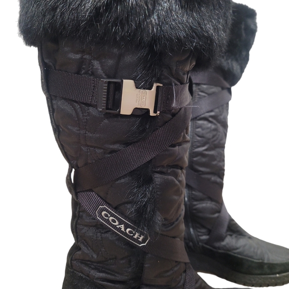 Coach rabbit fur boots - Picture 2 of 8